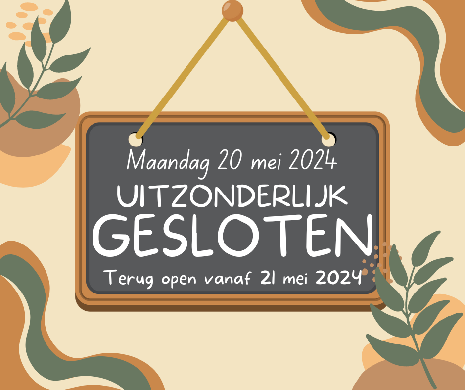 20 Mei 2024 Uitzonderlijk Gesloten - Woondienst Regio Izegem